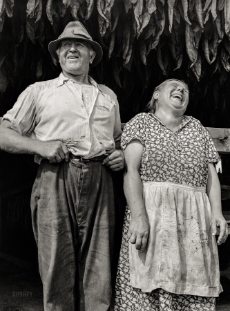 Photo showing: Polish Jokers -- September 1940. Mr. and Mrs. Andrew Lyman, Polish tobacco farmers near Windsor Locks, Connecticut.