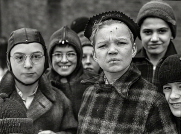 Photo showing: Naughty and Nice -- January 1941. Children in Midland, Pennsylvania.