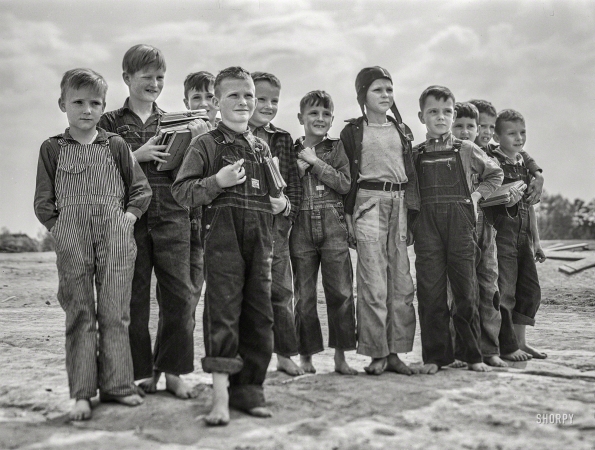 Photo showing: The Home Team -- April 1941. Schoolchildren in Franklin, Heard County, Georgia.
