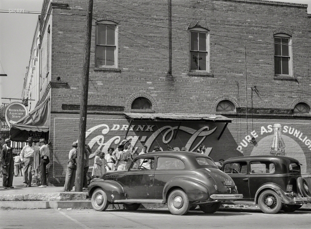 Photo showing: Group Chat -- May 1941. Street corner in Greensboro, Greene County, Georgia.