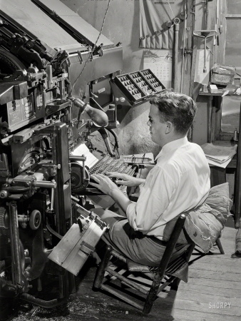 Photo showing: Yesterdays Headlines -- June 1941. Mr. Cary Williams, editor of the Greensboro Herald Journal, a newspaper in Greensboro, Georgia.
