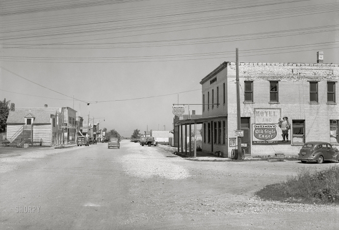 Photo showing: The Walther -- August 1941. Hotel on main street of town. Lone Tree, North Dakota.
