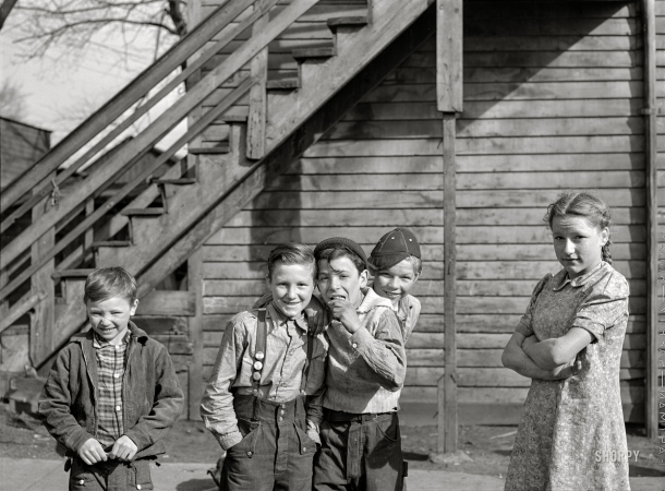 Photo showing: Guys and Doll -- April 1940. Children. Dubuque, Iowa.