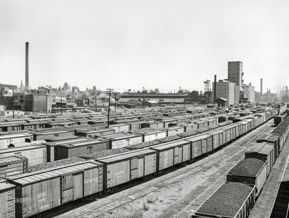 Photo showing: MILW -- June 1941. Railroad yards. Milwaukee, Wisconsin.