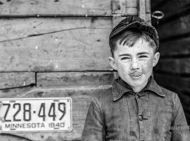 Photo showing: Farm-Fresh -- February 1942. Meeker County, Minnesota. One of the McRaith grandchildren.