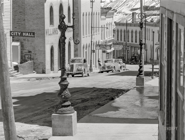 Photo showing: C. City City Hall -- May 1942. Central City, old mining town in the mountainous region of Central Colorado.