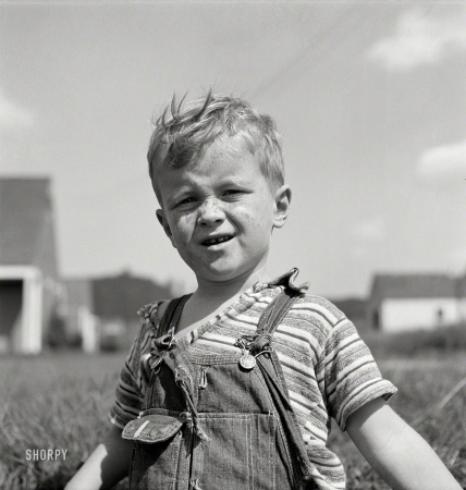 Photo showing: Sunny Boy -- September 1939. Son of Tygart Valley homesteader in Randolph County, West Virginia.