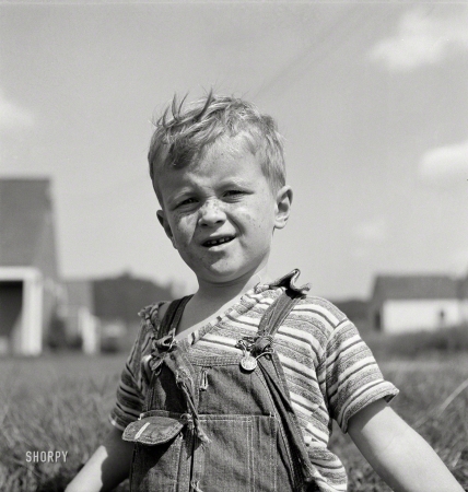 Photo showing: Sunny Boy -- September 1939. Son of Tygart Valley homesteader in Randolph County, West Virginia.