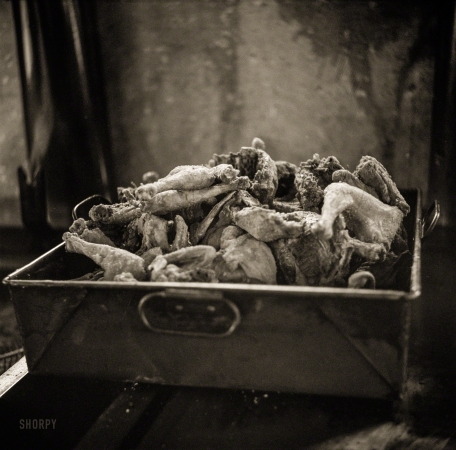 Photo showing: Dixie Chicken -- August 1941. Feast of Farm Security Administration 'Food for Defense' chickens for the
Craig Field flying cadets' Sunday dinner. Southeastern Air Training Center, Selma, Alabama.