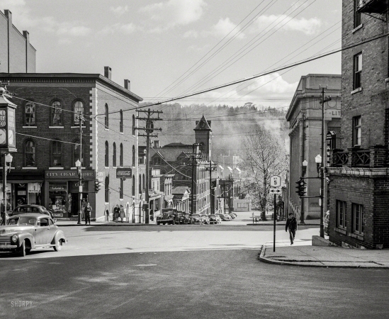 Photo showing: Little Falls -- October 1941. Looking toward the Mohawk River. Little Falls, New York.