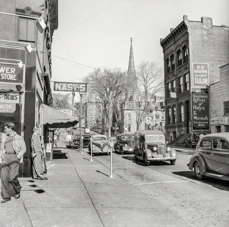 Photo showing: Interlude -- October 1941. Amsterdam, New York. Street scene.