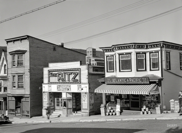 Photo showing: The Ritz -- August 1940. Street in Coaldale, Pennsylvania.