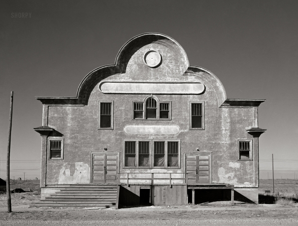 Photo showing: Zell Hall -- February 1942. Zell, South Dakota. Community hall.