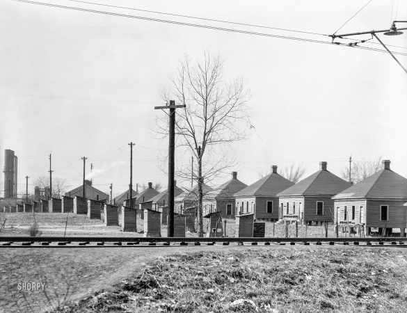 Photo showing: Here You Go -- March 1936. Steel mill workers' houses, company owned. Vicinity of Birmingham, Alabama.