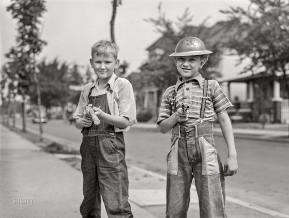 Photo showing: Young Guns III -- August 1942. Detroit, Michigan. Boys in the Polish district.