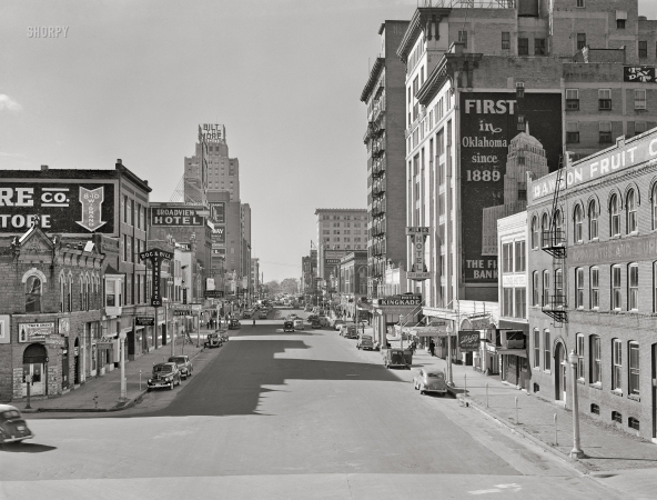 Photo showing: Grand Hotels. -- November 1942. Oklahoma City, Oklahoma -- Hotels on West Grand Avenue.