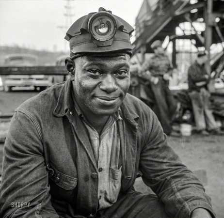 Photo showing: Big Bad John -- November 1942. Pittsburgh (vicinity). Montour No. 4 mine of the Pittsburgh Coal Co. -- miner waiting to go underground.