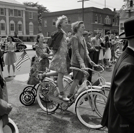 Photo showing: Alpha Females -- May 1942. Southington, Connecticut. Schoolchildren staging a patriotic demonstration.