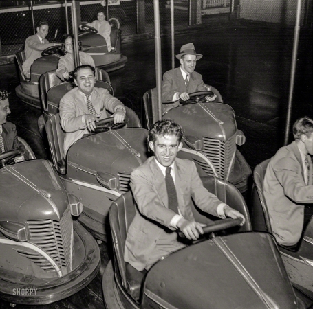 Photo showing: Men of Action -- May 1942. Amusement park in Southington, Connecticut.