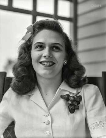 Photo showing: American Beauty. -- May 1942. Southington, Connecticut. A girl.