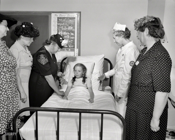 Photo showing: I Feel Fine -- June 1944. Brooklyn, New York. Home nursing class held at the community house of the Church of the Good Shepherd.