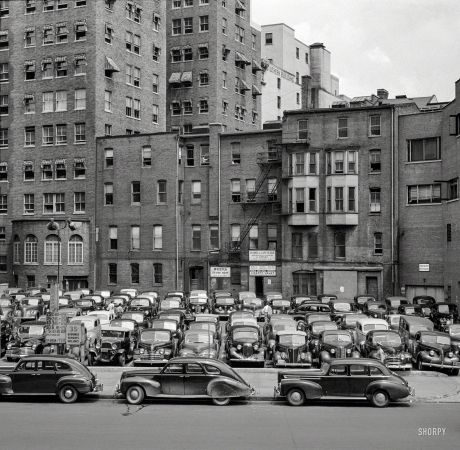 Photo showing: Parked for the Duration -- 1942. Effect of gasoline shortage in Washington, D.C.