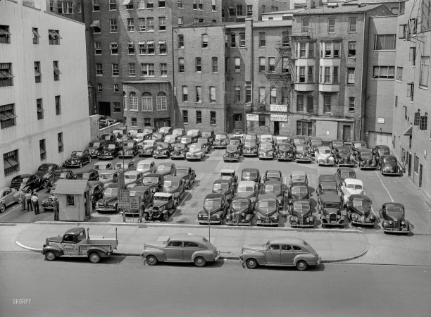 Photo showing: War Parking -- 1942. Effect of gasoline shortage in Washington, D.C.