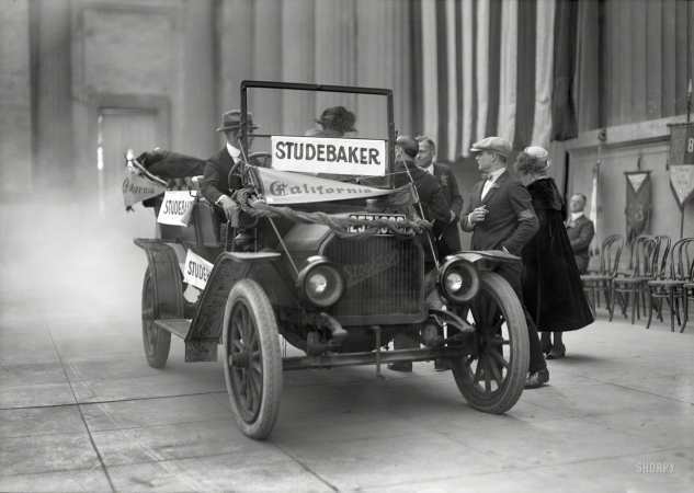 Photo showing: In the Cloud -- San Francisco, 1923. Studebaker rally car.