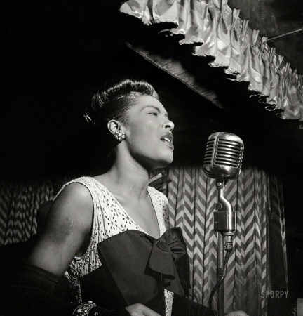 Photo showing: Night and Day -- Portrait of Billie Holiday at the Downbeat club, New York, ca. February 1947.