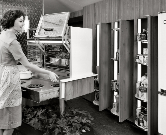 Photo showing: Frigidaire Flair -- November 1960. New York. Frigidaire Flair range in GM Motorama's 'Ideas for Living' model kitchen.