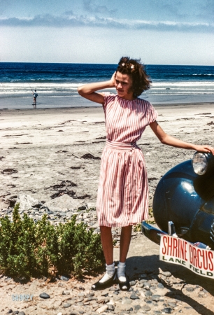 Photo showing: That Girl: 1943 -- Kodachrome by Navy photographer's mate Don Cox.