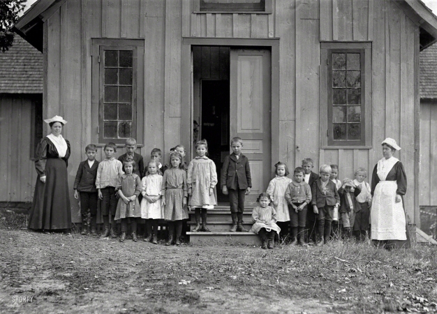 Photo showing: Mission School -- November 1908. High Shoals, North Carolina. St. Johns Mission School.
