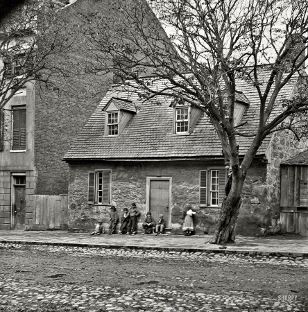 Photo showing: The Old Stone House -- April 1865. Richmond, Virginia. The Old Stone House -- so-called 'Washington's headquarters,' 1916 East Main St.