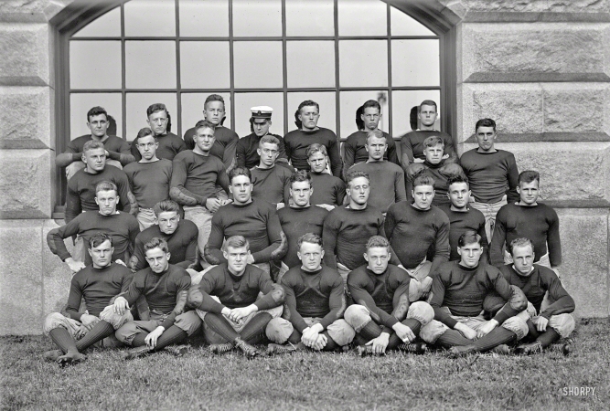 Photo showing: Game Day: MCMXIII -- 1913. Annapolis, Maryland. U.S. Naval Academy football team.