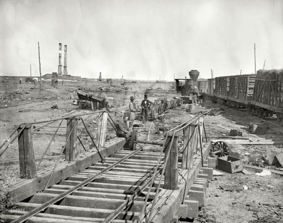 Photo showing: Wreck and Ruin -- March 1862. Manassas, Va. Orange & Alexandria R.R. wrecked by retreating Confederates.