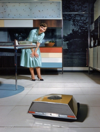 Photo showing: Miracle Kitchen of the Future -- 1959. Anne Anderson in Whirlpool 'Miracle Kitchen of the Future,' a display at the American National Exhibition in Moscow.