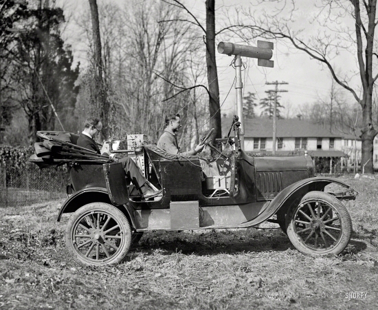 Photo showing: Street View Car -- March 26, 1923. Washington, D.C. Test car, Bureau of Standards.