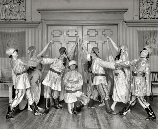 Photo showing: Russian Dancers -- April 9, 1923. Washington, D.C. Paul Tchernikoff dancers,
Russian Village Fair at Wardman Park Inn.
