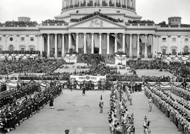 Photo showing: The Inauguration: 1913 -- March 4, 1913. Inauguration of Woodrow Wilson as 28th President of the United States.
