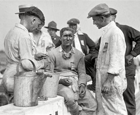 Photo showing: Bob McDonough -- Bob McDonough, Laurel race. On his ribbon: Baltimore-Washington Speedway DRIVER.
Inaugural Opening. Saturday July 11, 1925. 