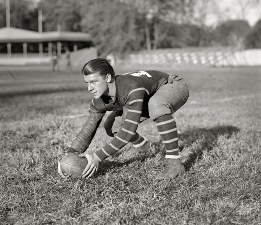 Photo showing: Handsome Hoya -- Washington, D.C., 1925. Georgetown University star center Claude Grigsby.
