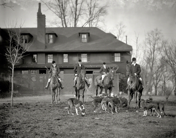 Photo showing: The Hunt -- Washington, D.C., or vicinity circa 1918. Hunting scene.