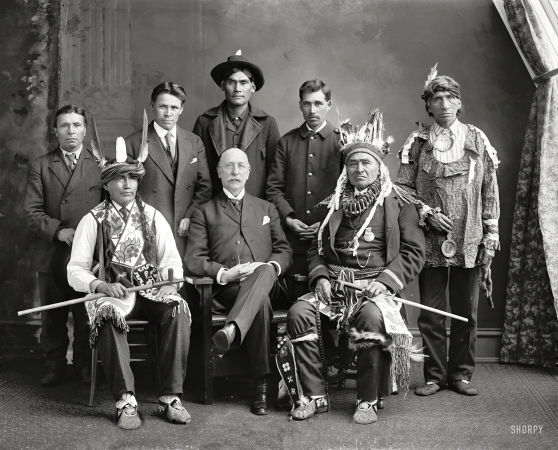 Photo showing: Frenemies -- Washington, D.C., circa 1900s. Flatmouth, Chief, group.