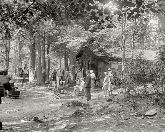 Photo showing: Presidential Retreat -- Aug. 17, 1929. President Herbert Hoover's rustic reatreat in Madison
County, Va., on the Rapidan River in Shenandoah National Park.