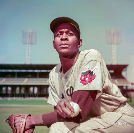 Photo showing: Satchel Paige -- The St. Louis Browns pitcher in September 1952.