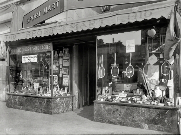 Photo showing: Sport Mart: 1923 -- Washington, D.C., 1923. Sport Mart, 1410 New York Avenue N.W.