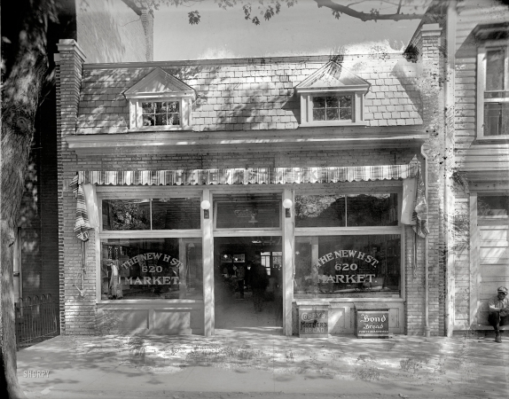 Photo showing: H Street Market -- Washington, D.C., circa 1920. The New H Street 620 Market.