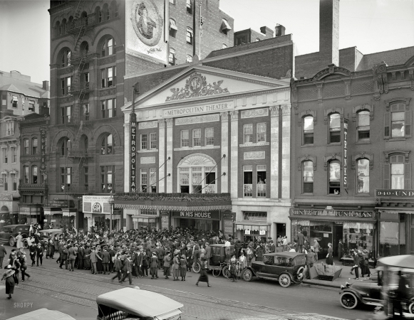 Photo showing: DC Theater Crowd -- Crowds at Metropolitan Theatre, F Street N.W., Washington, D.C., circa 1920.