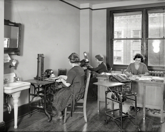 Photo showing: Office Equipment -- December 1921. Washington, D.C. Machinists Association.