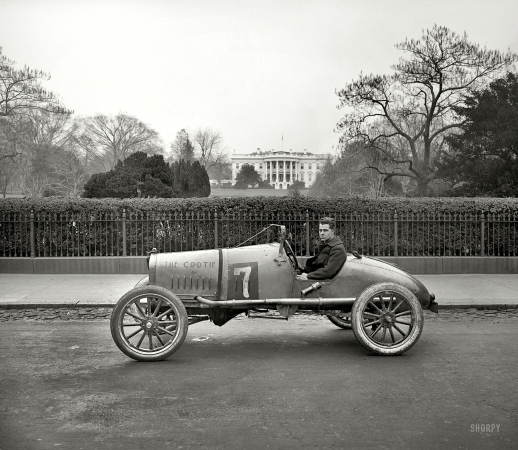 Photo showing: The Cootie -- Washington, D.C., 1922. Capt. Kopper and 'Cootie' at White House.